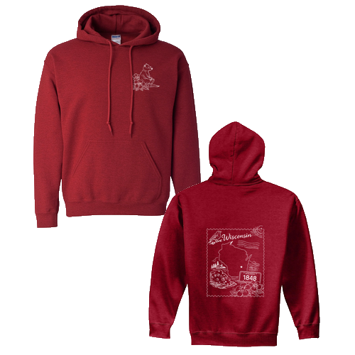 Gildan Heavy Blend Hooded Sweatshirt -- Antique Cherry Red