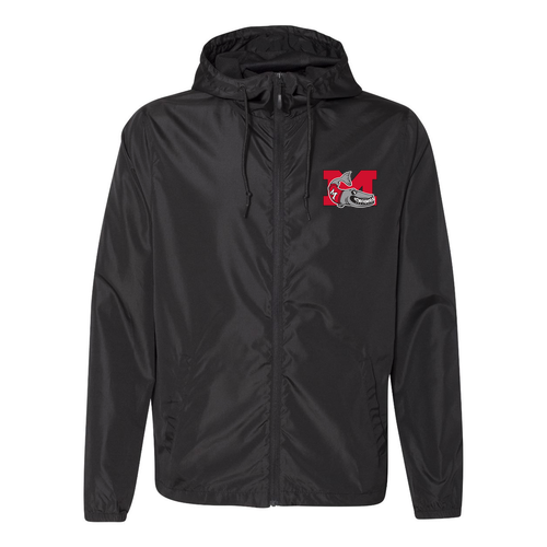 Independent Trading Co. Lightweight Windbreaker Zip Jacket -- Black