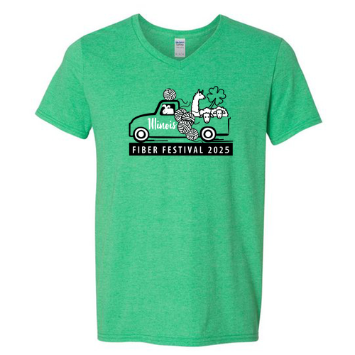 Gildan SoftStyle V Neck T Shirt -- Heather Irish Green