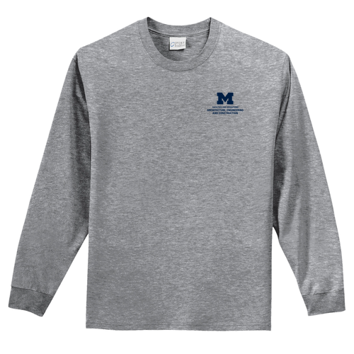 Port and Company Tall Long Sleeve Essential T-Shirt -- Athletic Heather, $19