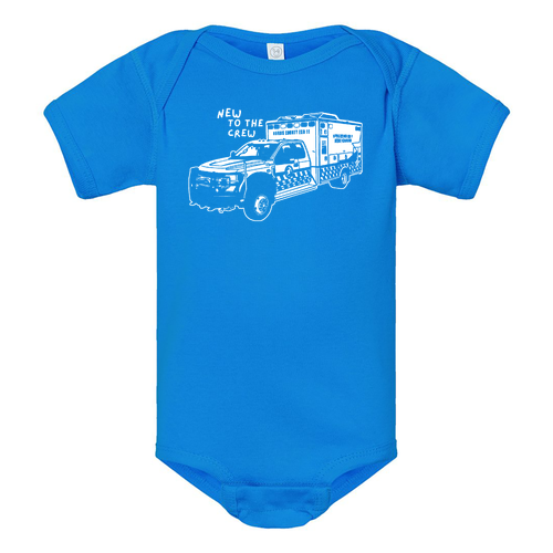 Rabbit Skins Lap Shoulder Onesie -- Cobalt