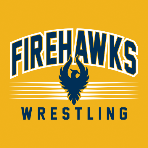 Fire Hawks Wrestling (Adult t-shirt) -- Gold