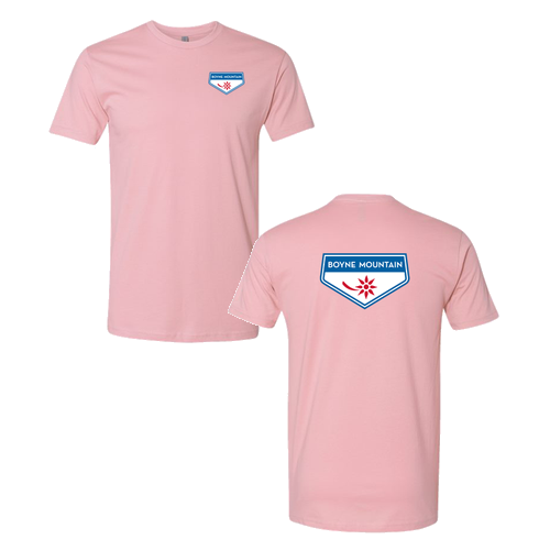 Boyne Mountain Logo 2 Full Color -- Short Sleeve Light Pink