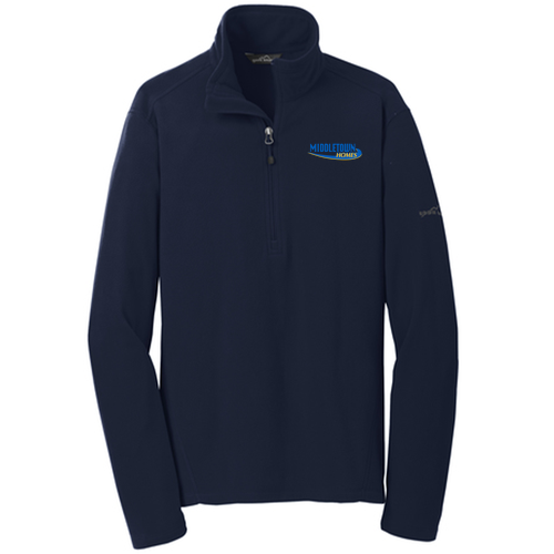 Eddie Bauer Half Zip Microfleece Jacket -- Navy