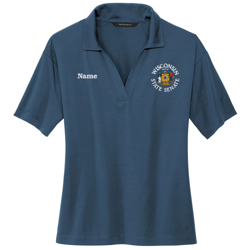 Mercer+Mettle Women's Stretch Jersey Polo -- Insignia Blue (Embroidery)