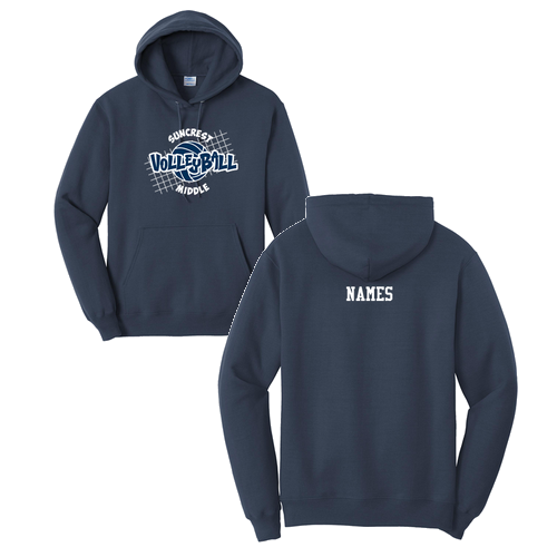 Port and Company Core Fleece Pullover Hooded Sweatshirt -- Navy