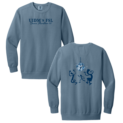 Comfort Colors Unisex Garment-Dyed Crewneck Sweatshirt -- Blue Jean