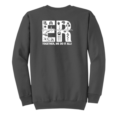 Port and Company Classic Crewneck Sweatshirt -- Charcoal