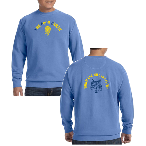 Comfort Colors Adult Crewneck Sweatshirt -- Flo Blue