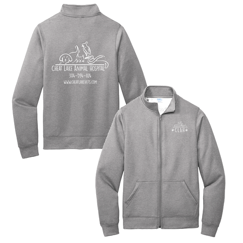 Port and Company Core Fleece Cadet Full-Zip Sweatshirt -- Athletic Heather