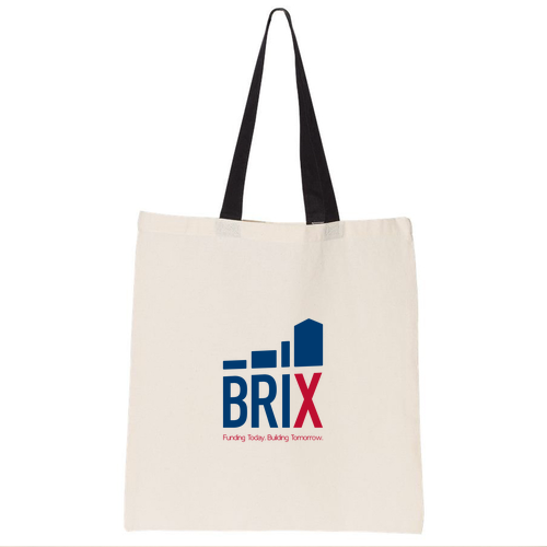 Bag Edge 12 oz. Canvas Tote with Contrasting Handles -- Natural / Black