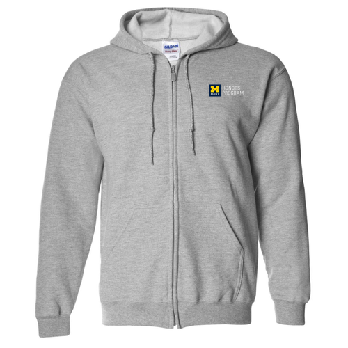 Full Zip Hooded Sweatshirt -- Sport Grey