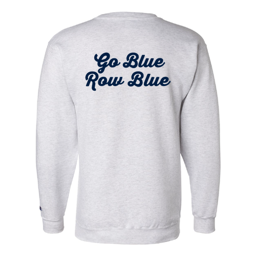 Champion Powerblend Crewneck Sweatshirt -- Silver Grey SCREENPRINT