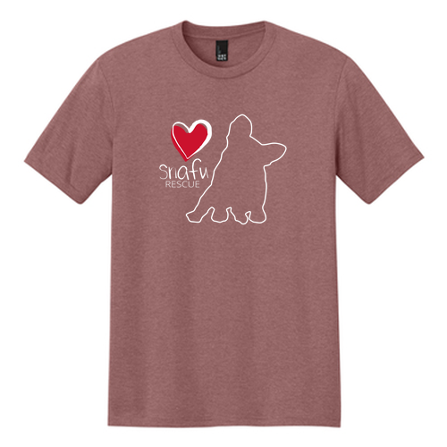 District Made Unisex Perfect Tri Crew Tee -- Blush Frost