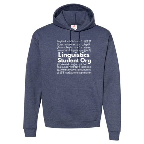 Hanes 7.8 Oz., 50/50 Comfort Blend Fleece Pullover Hood Adult -- Heather Navy