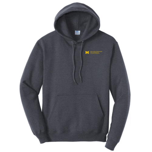 Port and Company Tall Core Fleece Pullover Hooded Sweatshirt -- Heather Navy, $28