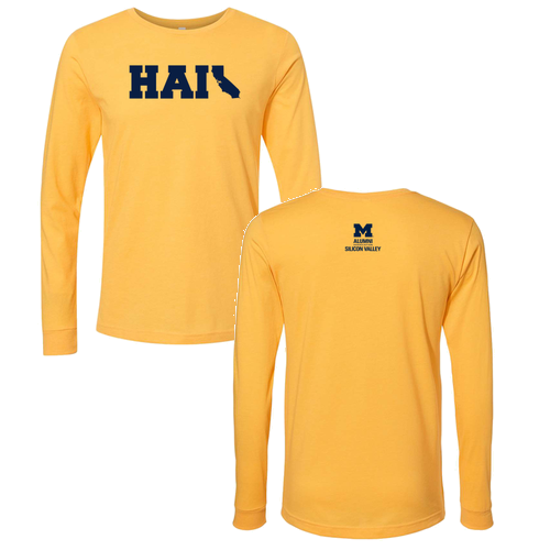 Bella Canvas Soft Fitted CVC Long Sleeve Tee -- Heather Yellow Gold