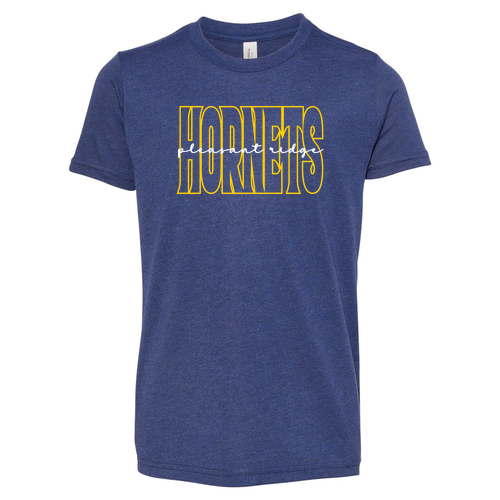 Youth Bella Canvas Soft Fitted Triblend Short Sleeve Tee -- Navy Triblend