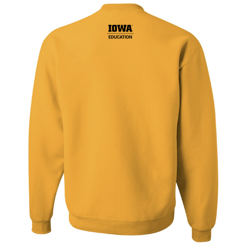 Hawkeye Teachers Jerzees 8 Oz., 50/50 Nublend Fleece Crew -- Gold