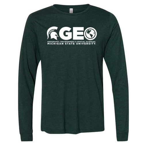 Bella+Canvas Unisex Triblend Long Sleeve Tee -- Emerald TriBlend