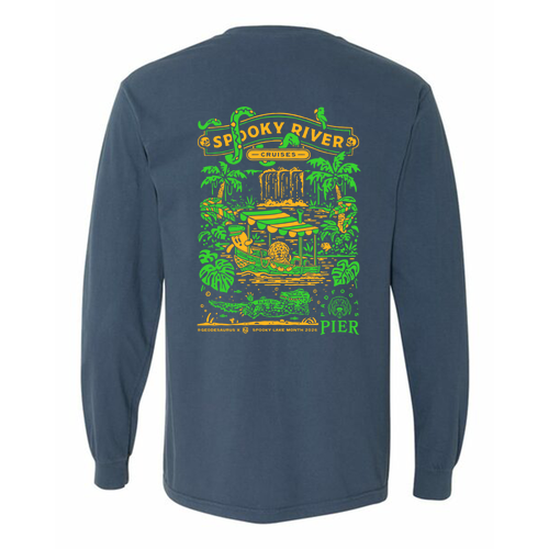 Comfort Colors Unisex Garment-Dyed Heavyweight Long Sleeve T-Shirt -- Midnight