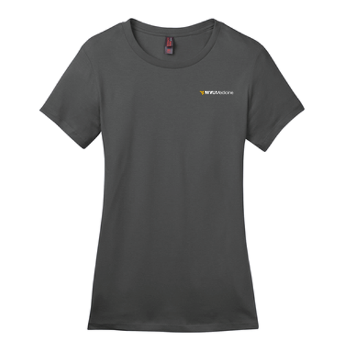 District Made Ladies Perfect Weight Crew Tee -- Charcoal