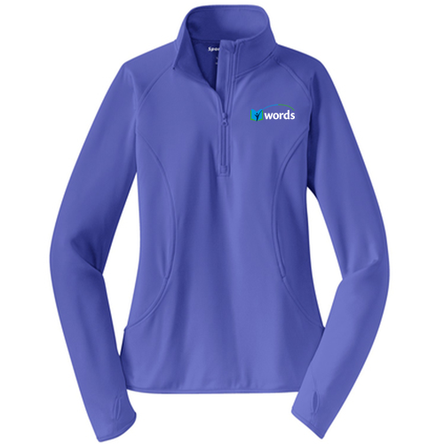 Sport Tek Ladies Sport Wick Stretch Half Zip Pullover -- Iris Purple