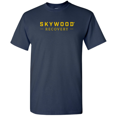 Skywood Full Front T-Shirt -- Navy w/ Gold