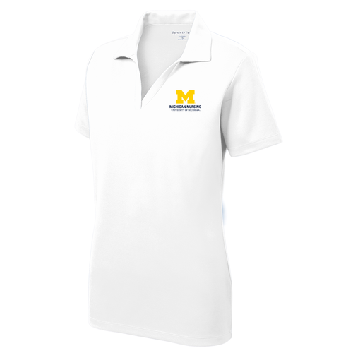 Ladies Sport-Tek PosiCharge RacerMesh Polo -- White