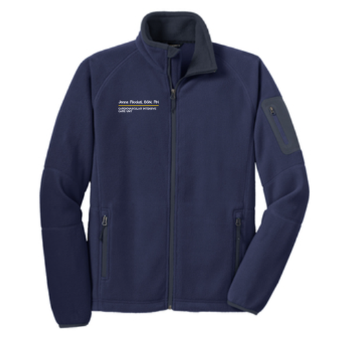 Port Authority Enhanced Value Fleece Full Zip Jacket -- Navy / Battleship Grey