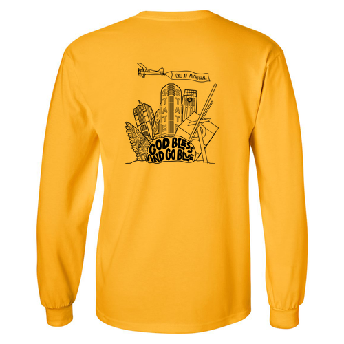 Gildan Ultra Cotton Longsleeve Basic T-Shirt -- Gold