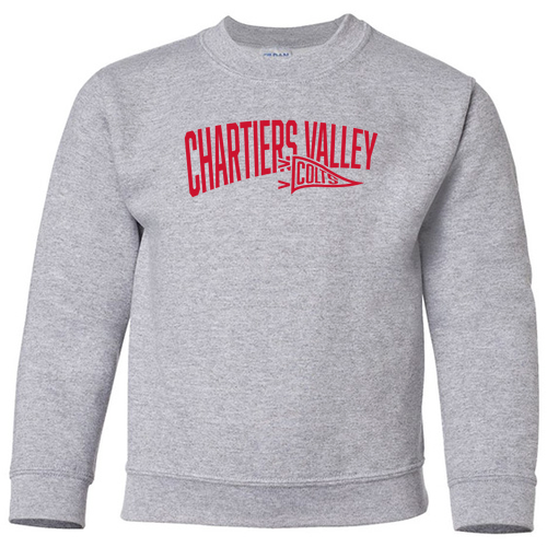Youth CV Pennant Crewneck -- Sport Grey