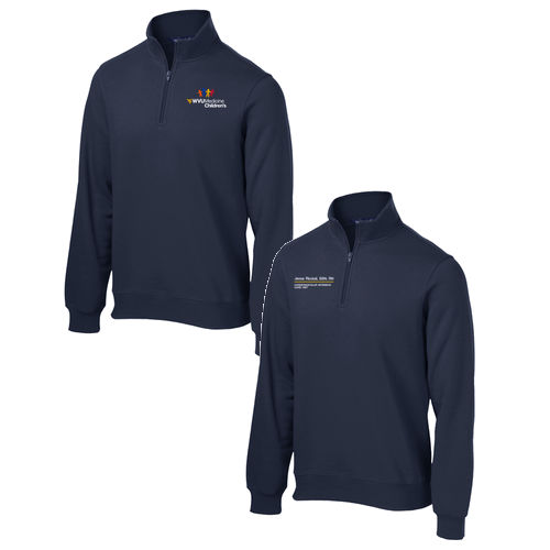 Sport Tek Quarter Zip Sweatshirt -- True Navy