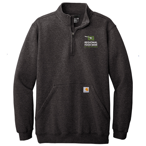 Carhartt Midweight 1/4-Zip Mock Neck Sweatshirt Embroidered-- Carbon Heather