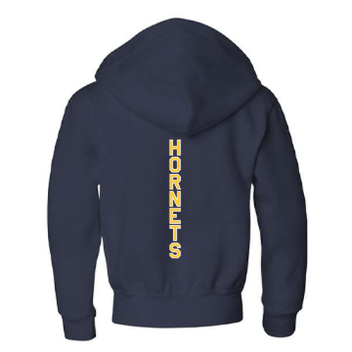 Jerzees Youth 8 Oz., 50/50 Nublend Full Zip Hoodie -- J Navy