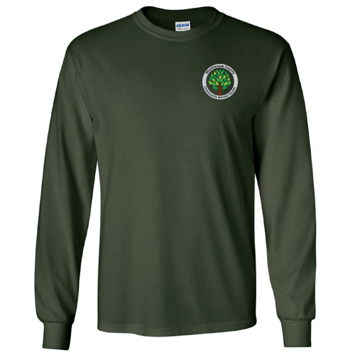 Gildan Ultra Cotton Longsleeve Basic T-Shirt -- Forest Green