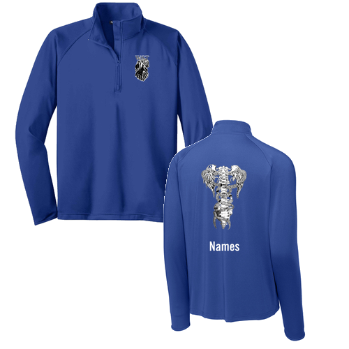 Sport Tek Sport Wick Stretch Half Zip Pullover -- True Royal