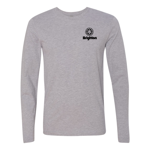 Brighton Logo 2 Black Ink -- Long Sleeve Heather Grey