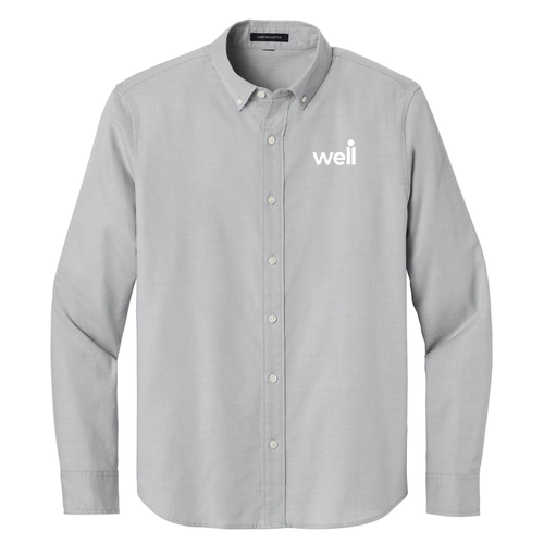 Mercer+Mettle Long Sleeve Modern Oxford Shirt -- Gusty Grey
