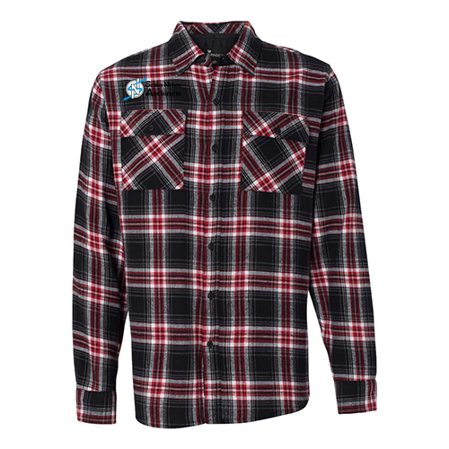 Burnside Yarn Dyed Long Sleeve Flannel Shirt -- Red