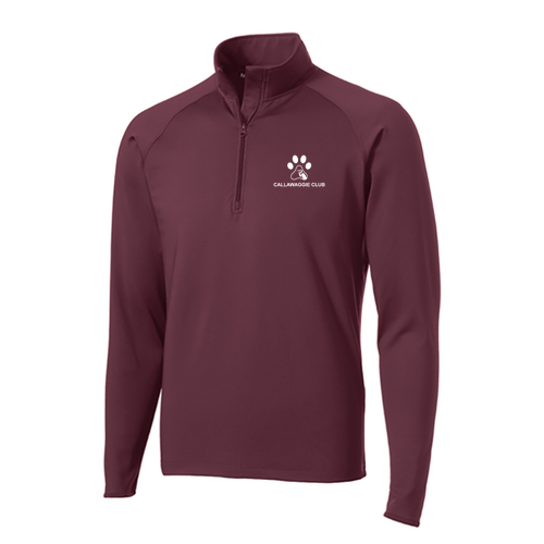 Sport Tek Sport Wick Stretch Half Zip Pullover -- Maroon