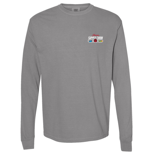 Comfort Colors Garment-Dyed Heavyweight Long Sleeve T-Shirt -- Grey