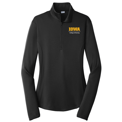 Sport-Tek Ladies PosiCharge Competitor Quarter Zip Pullover -- Black