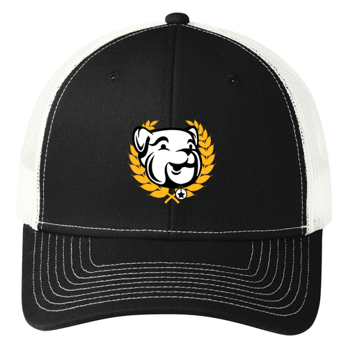 Port Authority Snapback Trucker Hat -- Black/ White