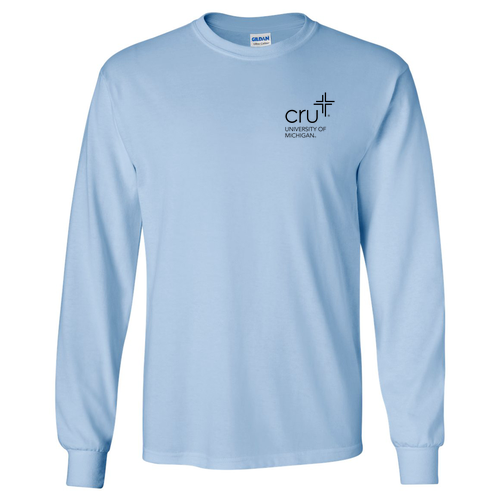 Gildan Ultra Cotton Longsleeve Basic T-Shirt -- Light Blue