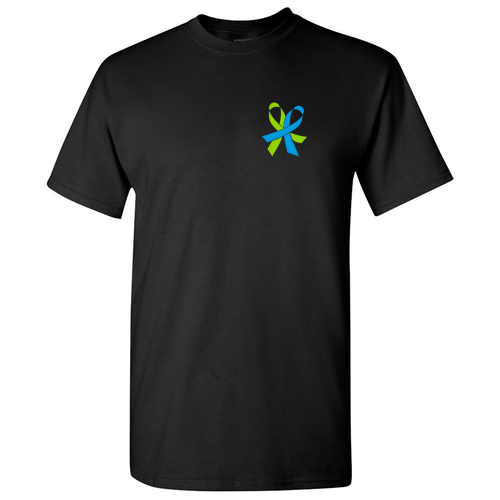 Ribbon Design Gildan Heavy Cotton Basic T-Shirt -- Black