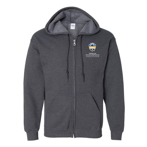 Gildan Full Zip Hooded Sweatshirt -- Dark Heather