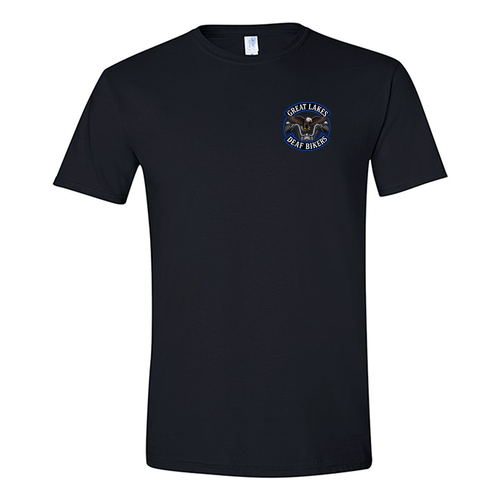 Great Lakes Deaf Bikers Black T-Shirt