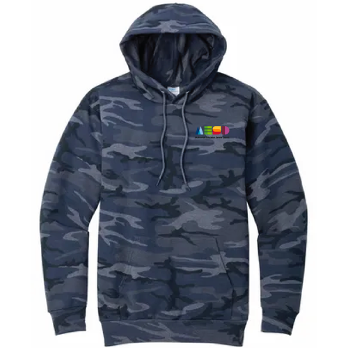 District Wash Camo Fleece Hoodie -- True Navy