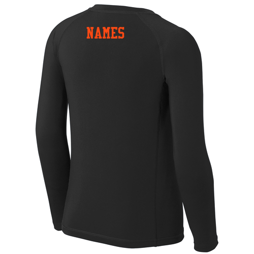 Youth Long Sleeve Rashguard Tee -- Black
